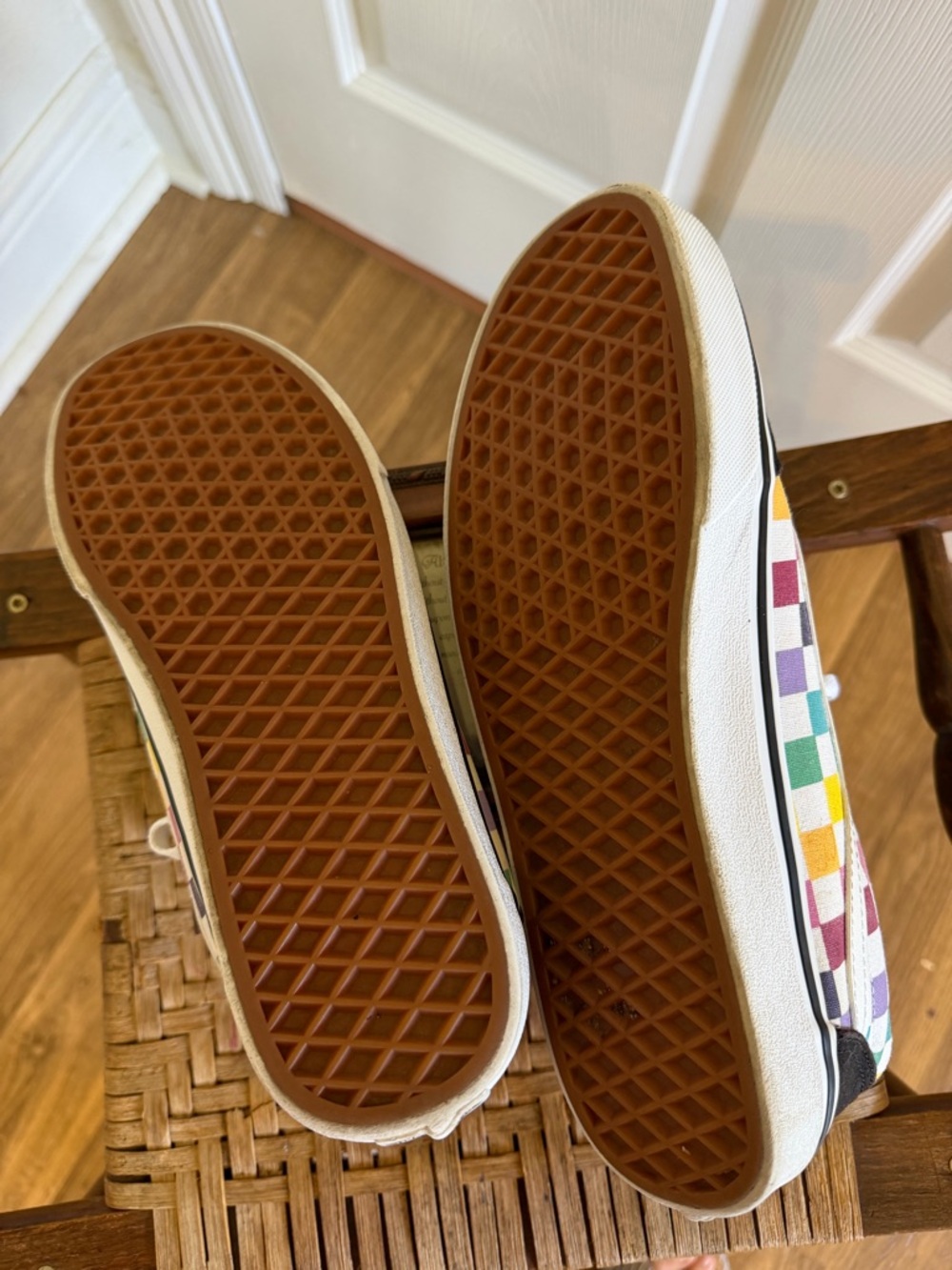 Vans Old Skool Colorblock Checkerboard Sneakers Women11 Multicolor Skate Shoes - Picture 5 of 7